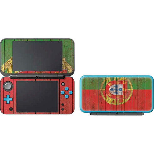 Portuguese Flag Dark Wood Nintendo 2DS XL (2017) Skin